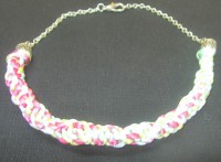 Collar trenzado colores pastel