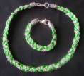 Conjunto collar y pulsera trenza fina.