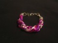 Pulsera trencitas morada 